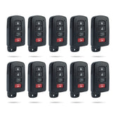 Lots of 10 Smart Car Key Fob Replacement for Toyota RAV4 fits 2013 2014 2015 2016 2017 2018 Proximity 4 Button Remote HYQ14FBA 0020 'G' Board